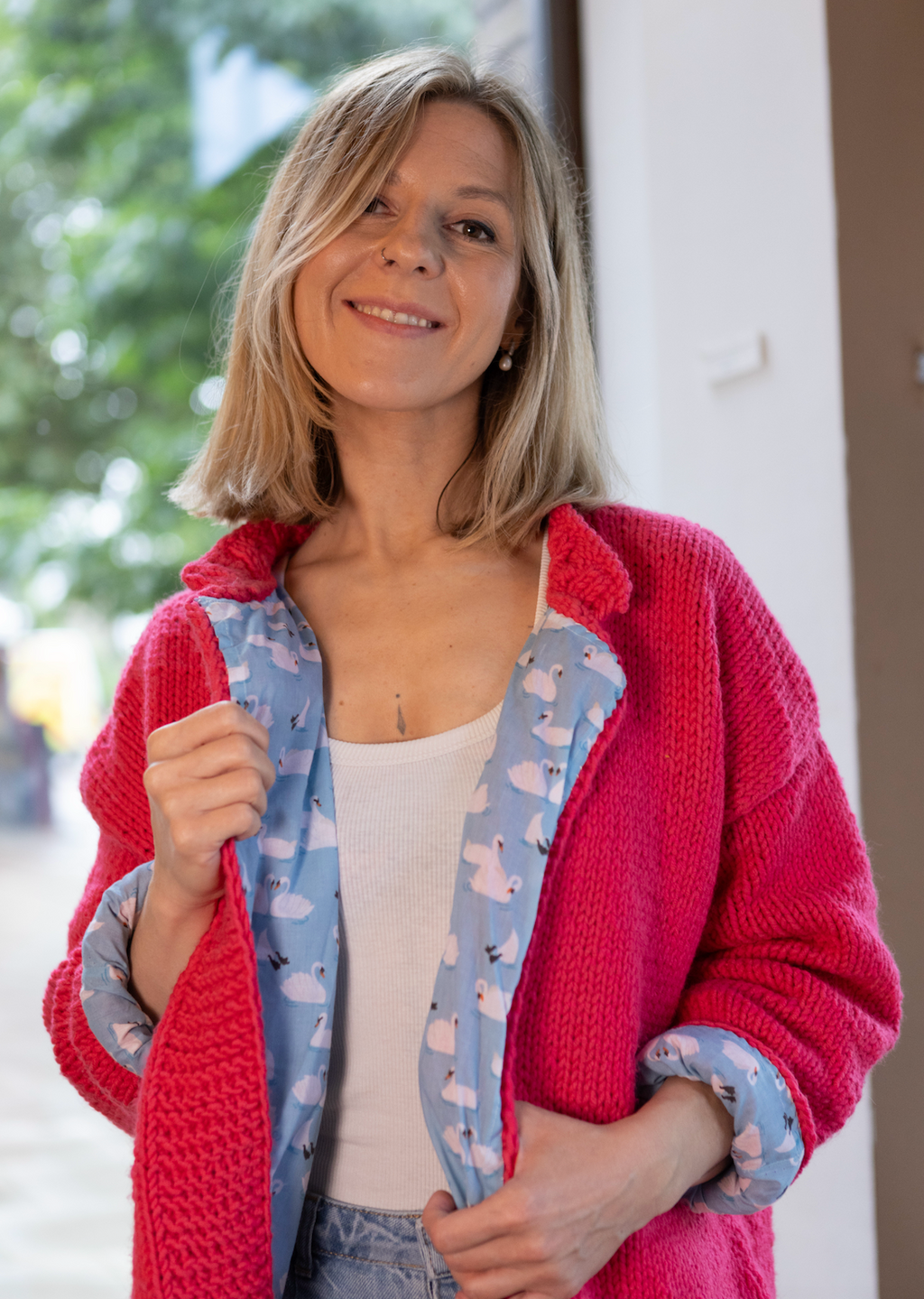 Swans in Love Chunky Cardigan