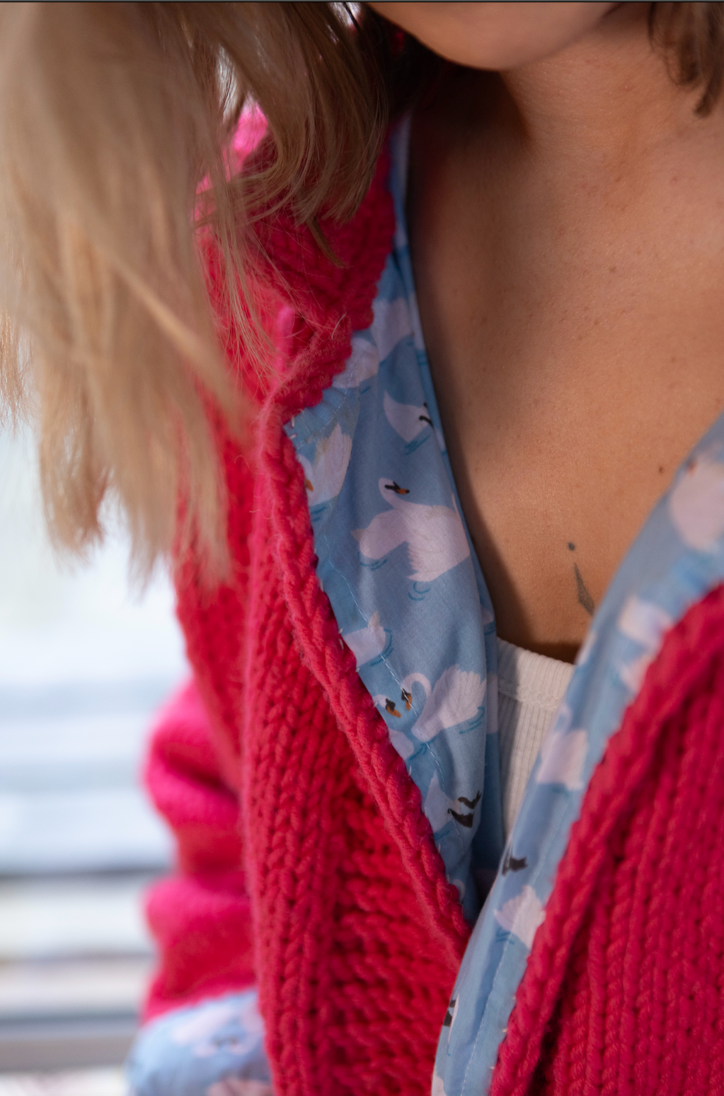 Swans in Love Chunky Cardigan